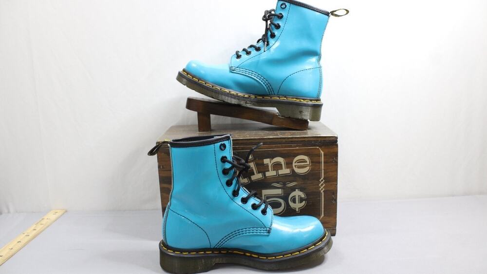 Dr. Martens 1460 Womens Size 5 Blue Combat Boots Slip Resistant
